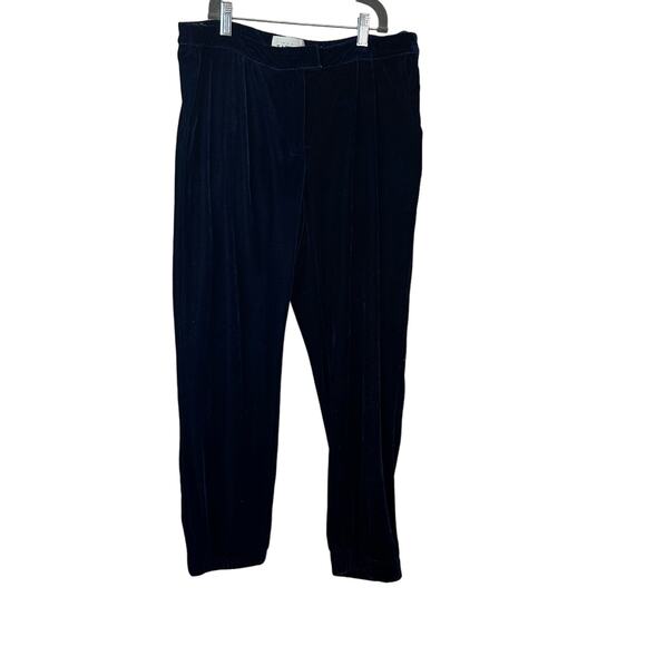 Sabine Blue Velvet Jogger Pants sz L - Picture 10 of 10